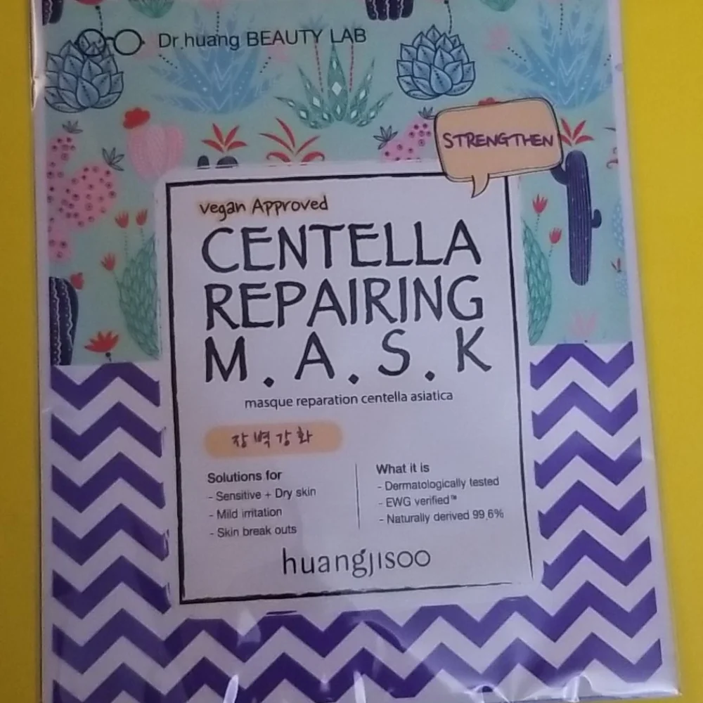 4/25 bundle item. Korean Huangjisoo Centella Sheet Mask Duo